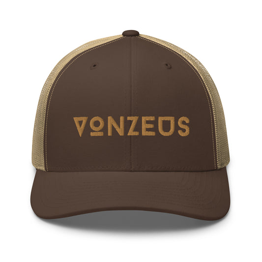 VonZeus Trucker Cap in Brown