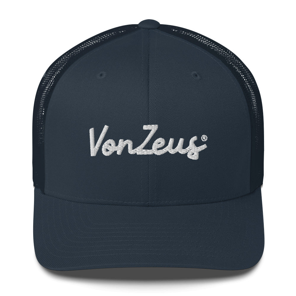 VonZeus Script Trucker Cap