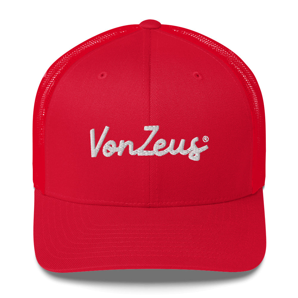 VonZeus Script Trucker Cap