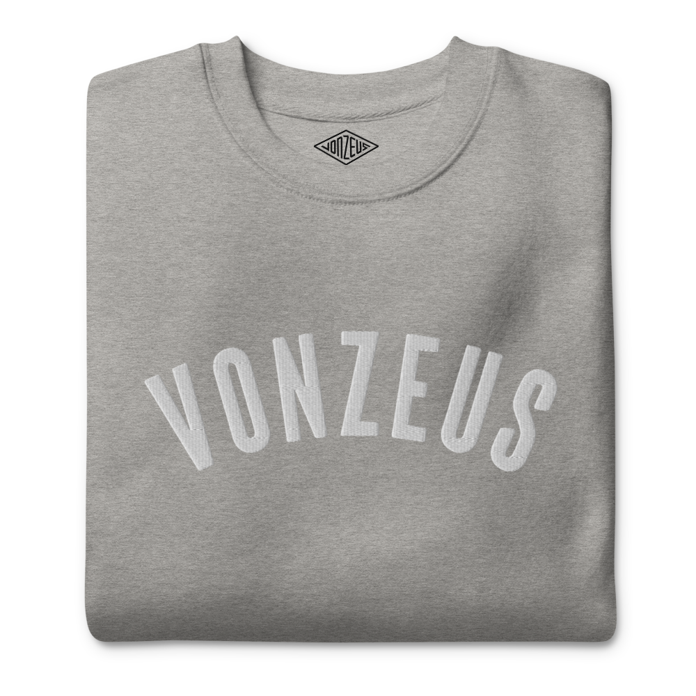 VonZeus Embroidered Sweatshirt Grey