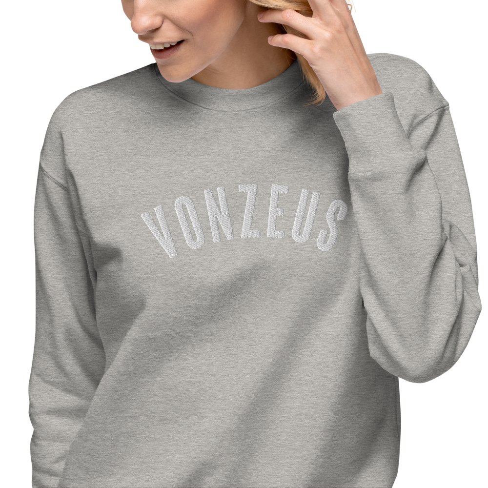 VonZeus Embroidered Sweatshirt Grey