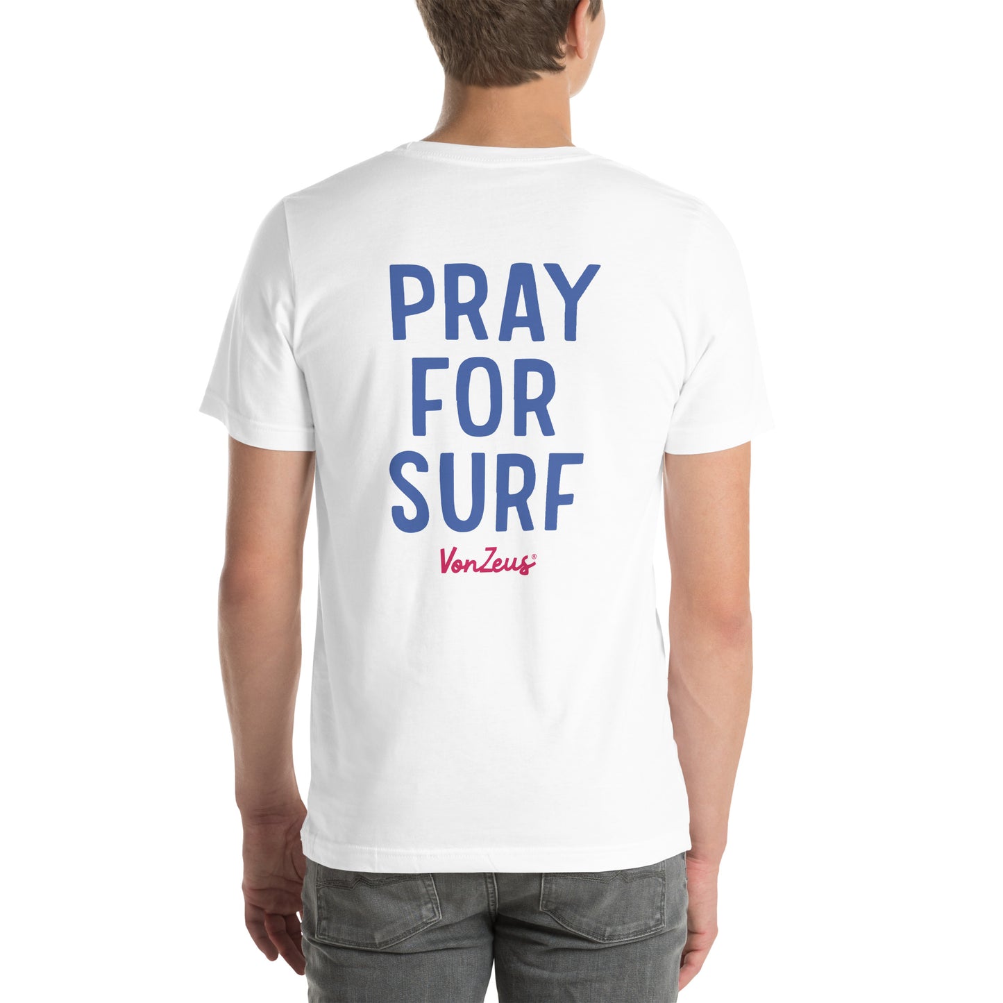 VonZeus Pray for Surf White Tee